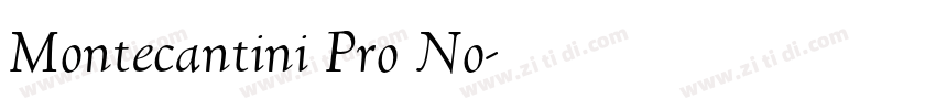 Montecantini Pro No字体转换